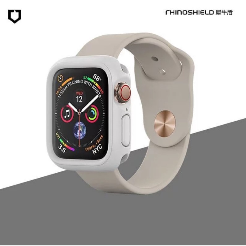 犀牛盾 保護殼 邊框+邊條 白 適用於 AppleWatch 4/5/6/SE 40mm 蘋果手錶殼【P10】