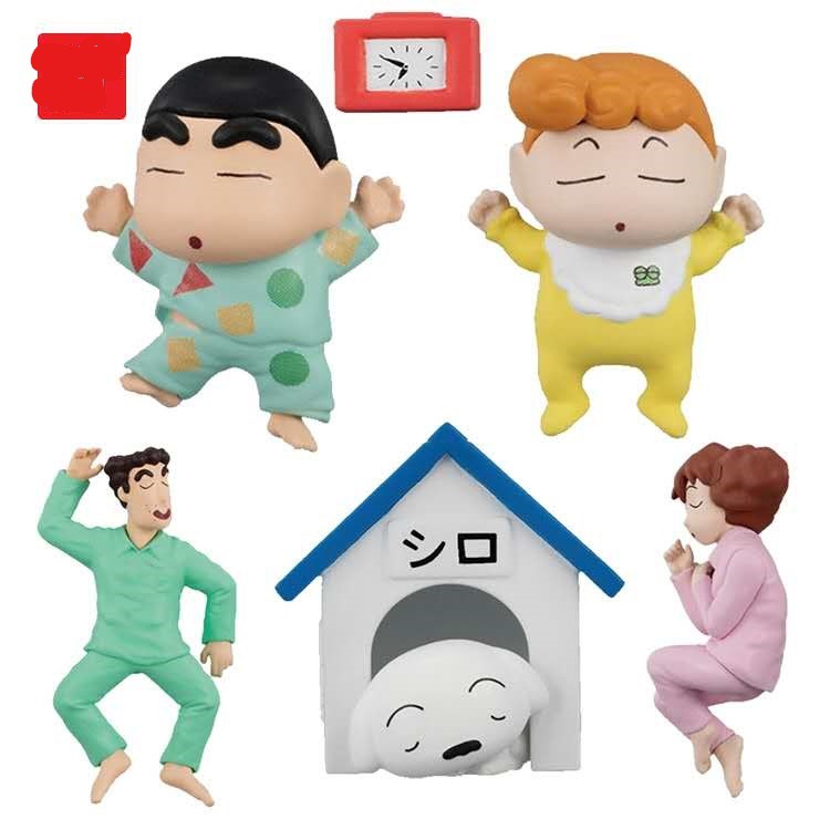 蠟筆小新公仔睡眠中的野原一家人盒蛋扭蛋公仔玩具禮物玩偶 蝦皮購物