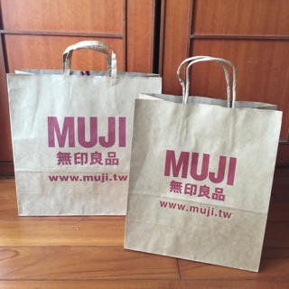 日本品牌 無印良品 MUJI牛皮紙袋/購物袋/手提袋/禮物袋/環保袋/包裝袋