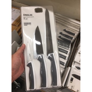 《蝦皮代開電子發票》超級IKEA代購-刀具3件組/麵包刀/主廚刀/削皮刀/水果刀/菜刀