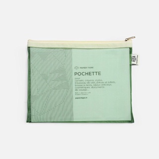 全新 法國PAPIER TIGRE Pocket/ M/ 綠 收納袋 eslite誠品購入