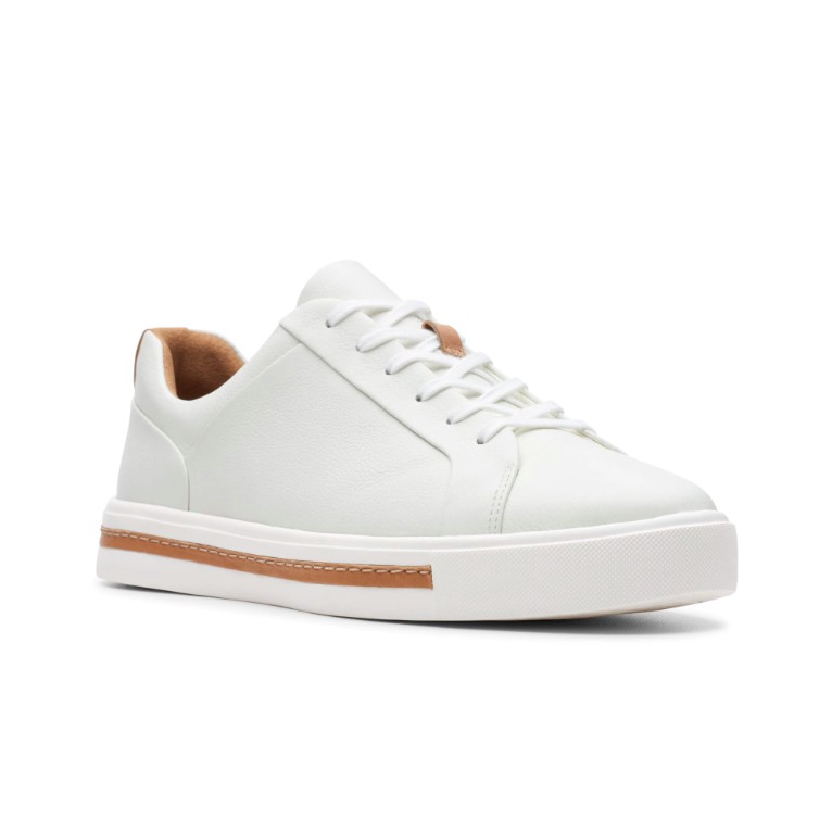 clarks un maui lace white leather