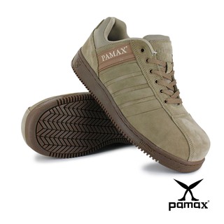 PAMAX 帕瑪斯-經典設計頂級氣墊安全鞋/PT09115FEH-(米色)牛皮/反光設計/男生尺寸6-12,安全鞋,防滑