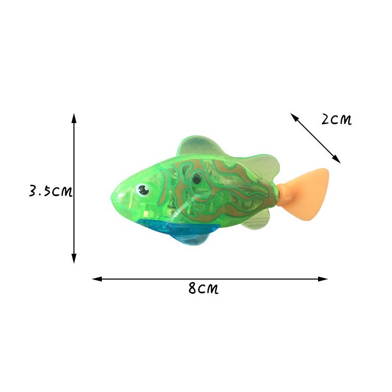 【批發團購王】【寵物趣味電子魚/游水魚《附贈電池/不挑色》】夏天洗澡 神奇燈光感應樂寶魚會游泳仿真電動電子游水魚