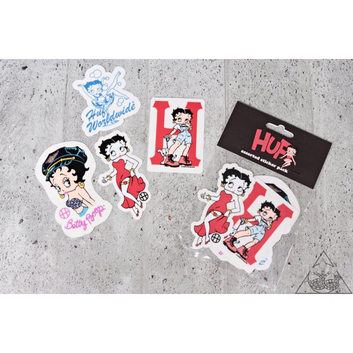 【HYDRA】HUF X Betty Boop Sticker Pack 貼紙 防水貼紙 行李箱貼紙【AC00426】