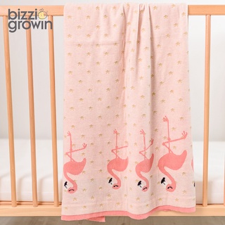 【BG Bizzi寢具】金蔥紅鶴針織蓋毯