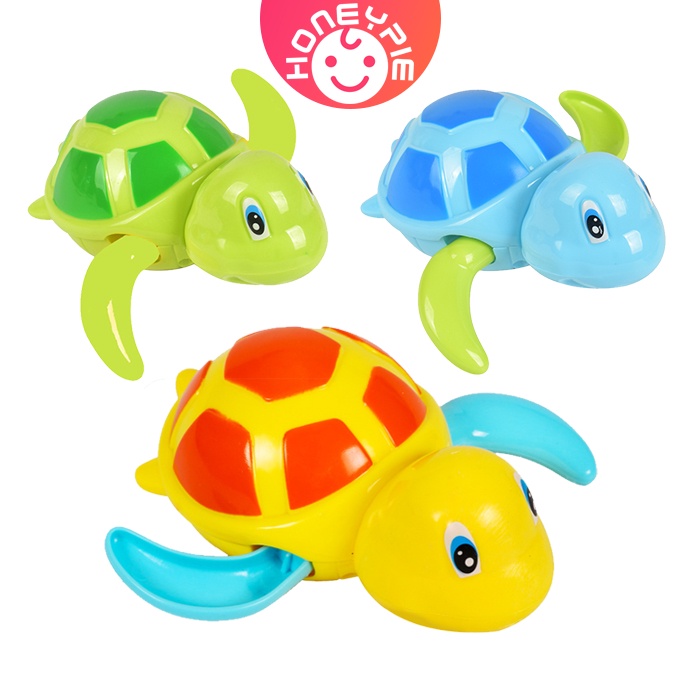 洗澡玩具 發條玩具 戲水小烏龜 上鏈小烏龜 寶寶洗澡 發條海龜 嬰幼兒泳池玩具【蜜糖派】