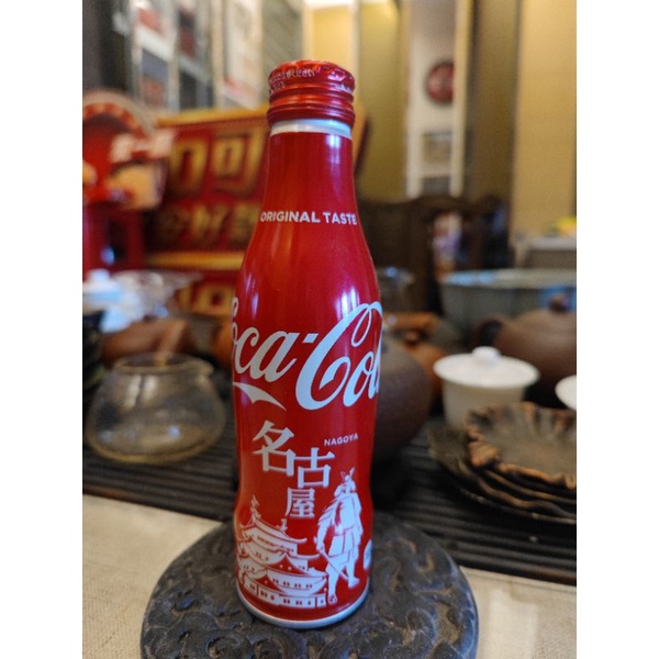 可口可樂日本第一代名古屋城市限定鋁瓶，全新原水原蓋