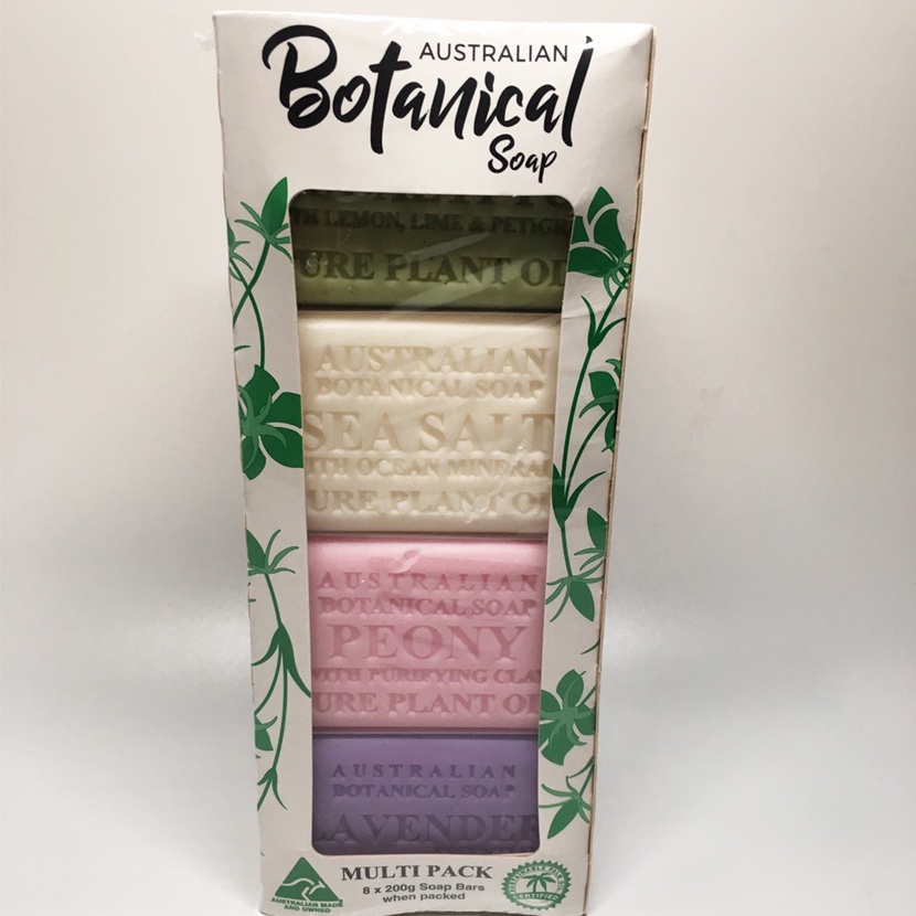 【1顆】澳洲製植物精油香皂組合 含四種香味 200公克 Botanical Soap 香皂 沐浴皂 肥皂 COSTCO