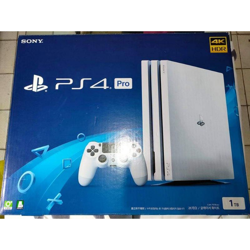 PS4 Pro 含原廠手把 二手主機 1TB 冰河白