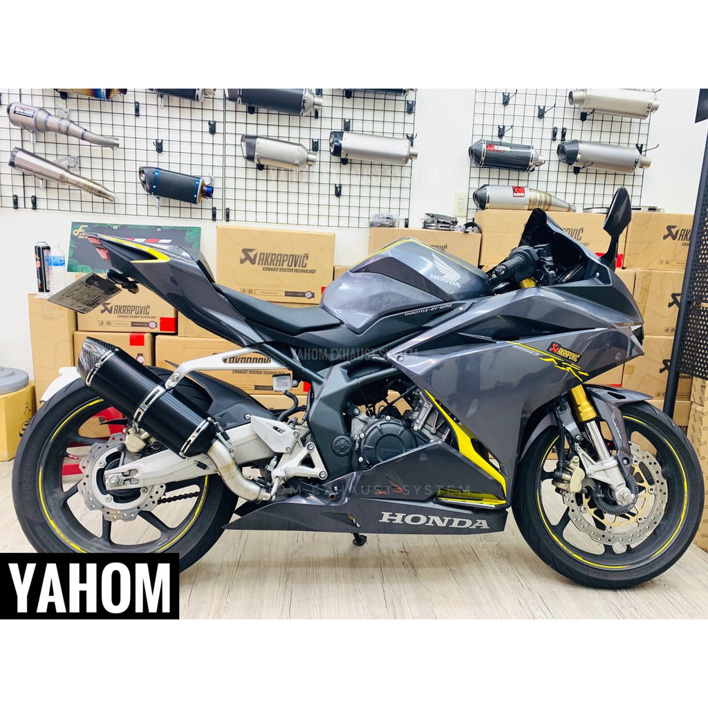 (YAHOM)HONDA CBR250RR AKRAPOVIC中段配四角排氣管尾段 直上排氣管