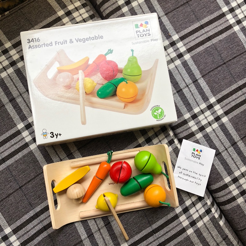 Plan Toys 全新 綜合蔬菜水果盤