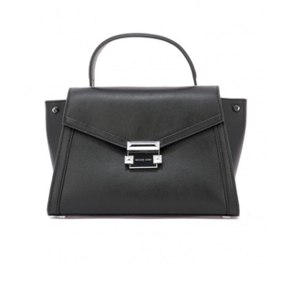 Michael Kors Whitney 黑銀方釦（手提斜背雙用包）