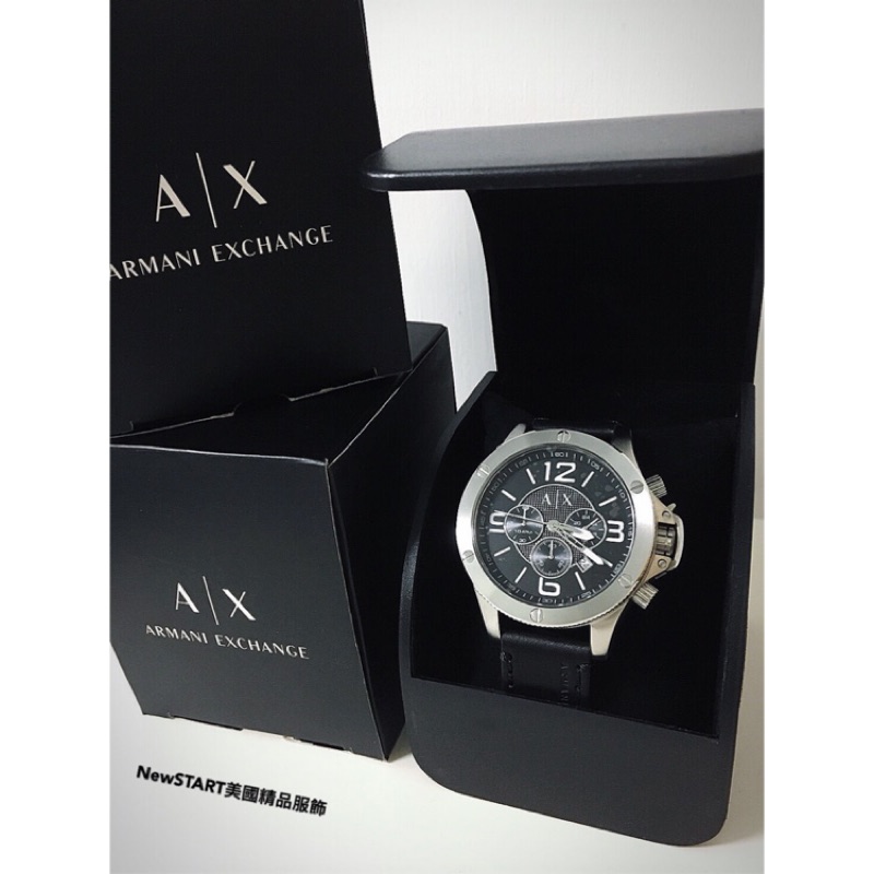 【New START精品服飾-員林】ARMANI EXCHANGE AX手錶 48mm 黑面盤 大錶面男錶AX1506