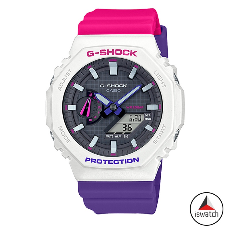 卡西歐 G-Shock GA-2100THB-7A 25 週年紀念版數字模擬男士女士運動手錶 Jam Tangan Le