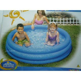 玩樂生活 美國INTEX 58426藍色三層充氣游泳池 兒童戲水池 幼兒夏天玩水池 嬰兒遊戲球池(免費維修 瑕疵換新品)