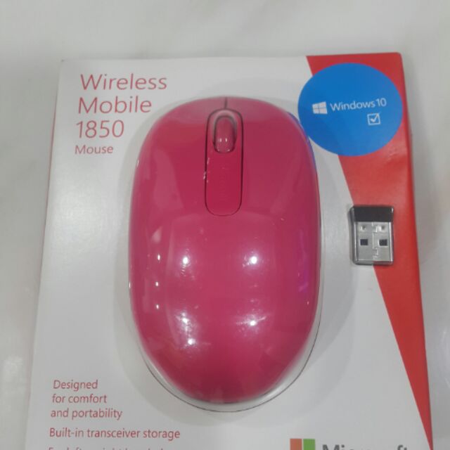 Microsoft 微軟 無線滑鼠 1850 桃花粉