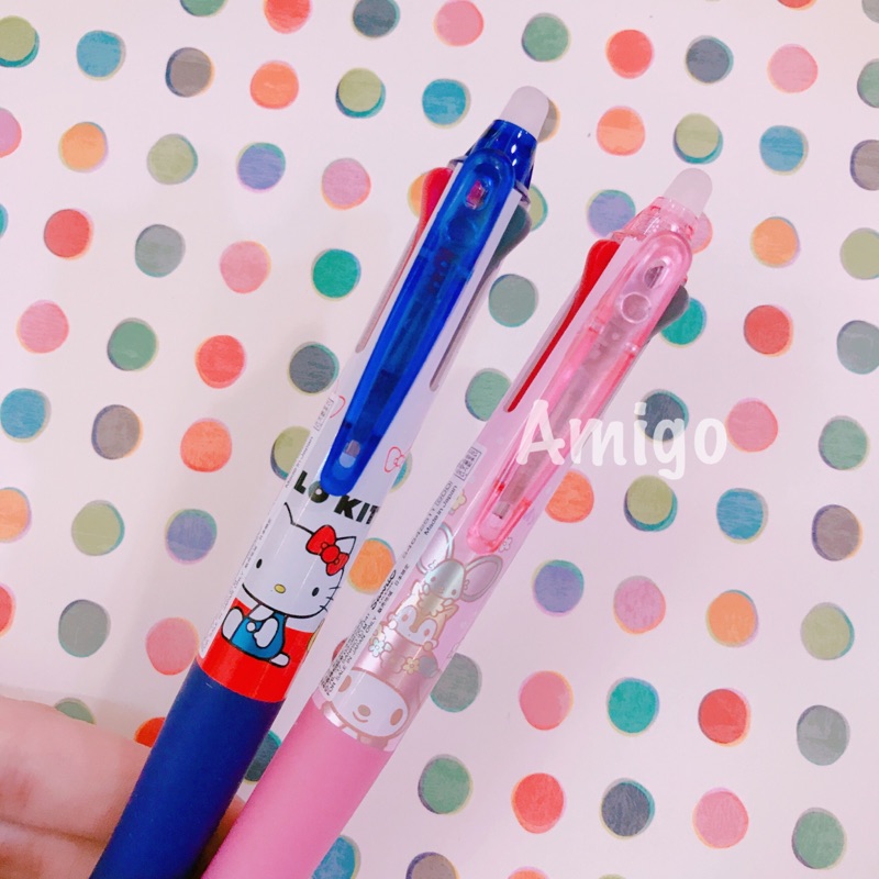 日本 PILOT 百樂  kitty melody 美樂蒂 筆 原子筆 擦擦筆 消失筆 摩擦筆 多色筆 三色筆 文具