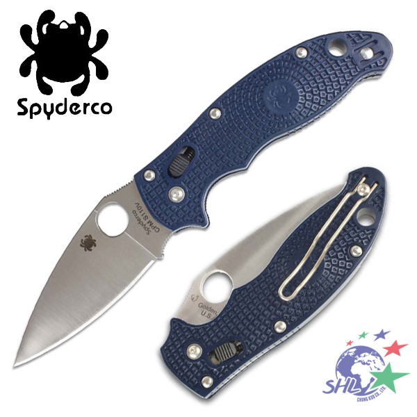 Spyderco 蜘蛛 - Manix 2 深藍柄折刀 / S110V粉末冶金鋼 - C101PDBL2【詮國】