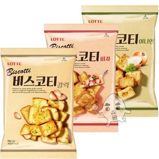 【米糖】韓國 LOTTE 樂天 大蒜麵包餅 洋蔥麵包餅 披薩麵包餅 餅乾 樂天餅乾 韓國餅乾