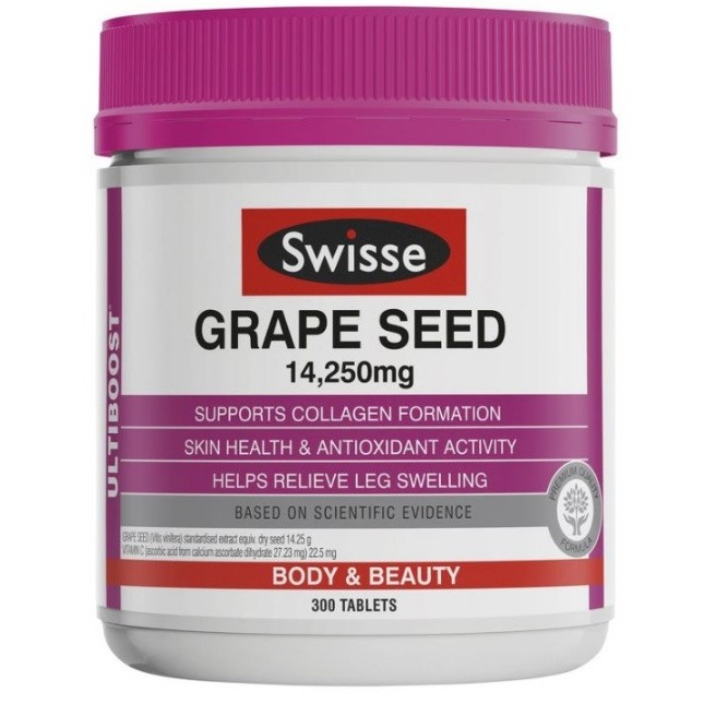&lt;澳洲代購&gt;&lt;現貨&gt;Swisse Ultiboost Grape Seed 14,250mg 葡萄籽180顆 300顆