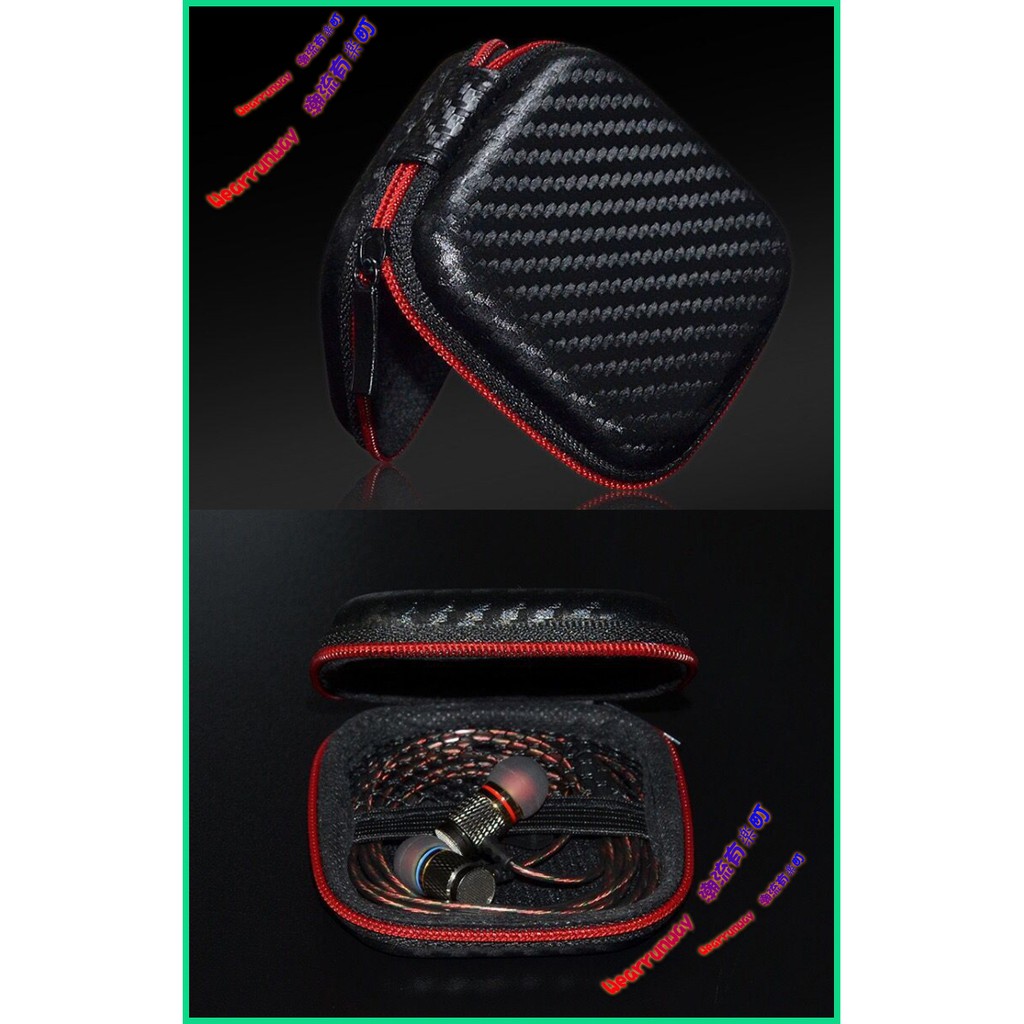 高級感 黑紅 編織 風格 防潑水 抗壓 airpods 無線 藍芽 有線 運動 耳機 配件 隨身 收納包 保護盒 防震包