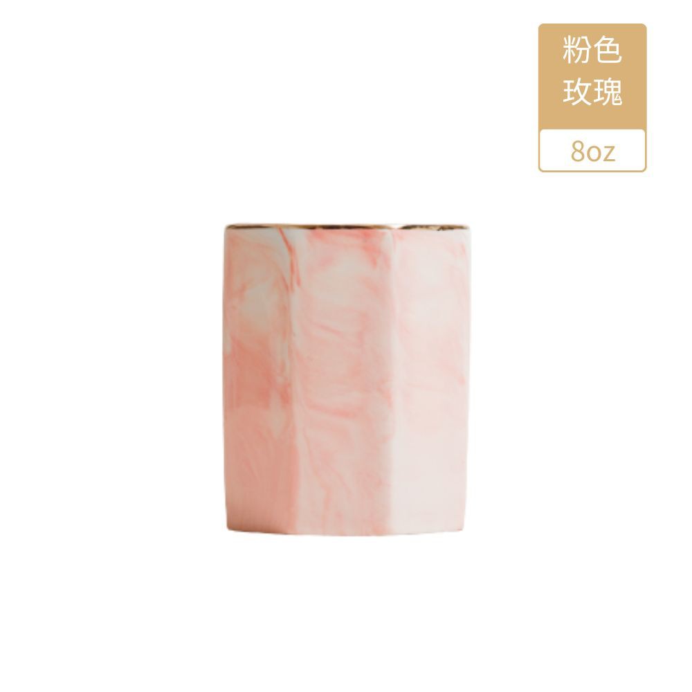 NY LAB 紐約實驗室 紐約極簡陶瓷大理石手工香氛蠟燭 Pink Rose 粉色玫瑰 8oz 現貨 廠商直送