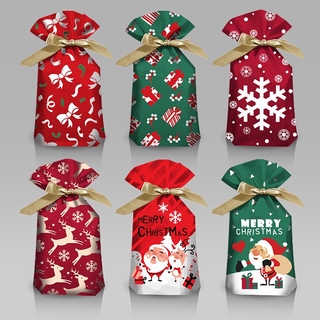 《巧緻》 聖誕節 抽繩袋 聖誕老人 雪花 糜鹿 聖誕禮物 聖誕禮物包裝袋 糖果袋 禮物包裝袋 禮品袋 ，聖誕抽繩袋