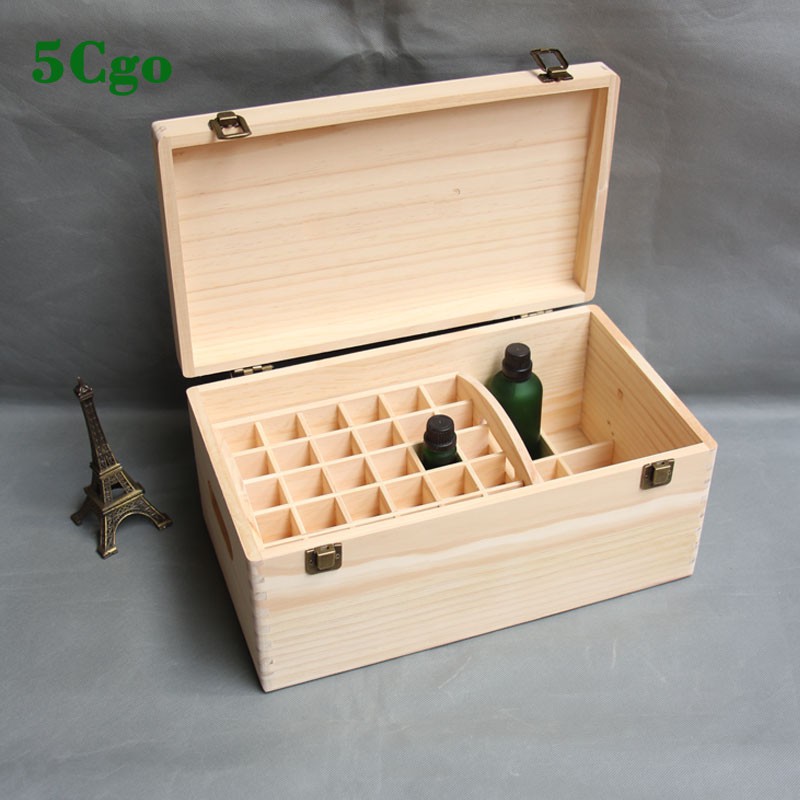 5Cgo【樂趣購】15ML精油收納盒雙層66格木盒精油盒實木精油盒內格收納盒子低調奢華收納盒535798005580 | 蝦皮購物