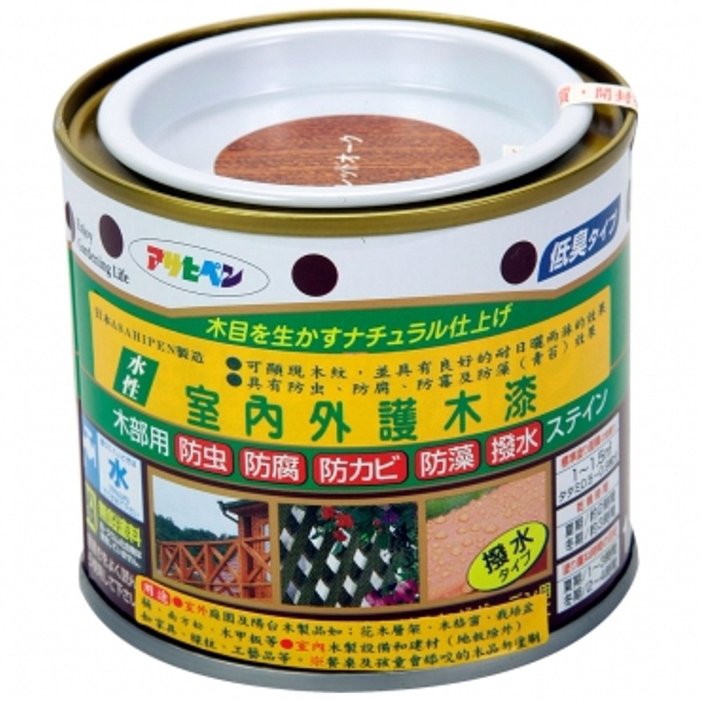 日本Asahipen 日本製室內外防虫防霉紅橡護木漆0.2L