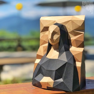 問創設計 DIY手作3D紙模型 禮物 擺飾 藝術品系列-蒙娜麗莎擺飾