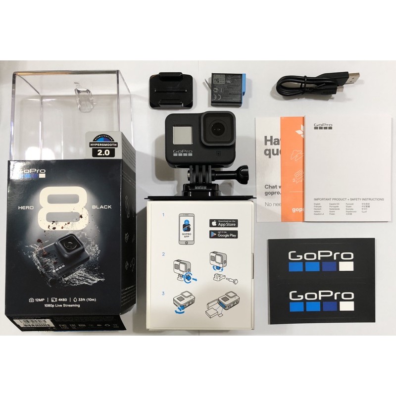 【超新的二手】2020/07/18購買 GoPro8 HERO8 Black GoPro 8+原廠電池1顆