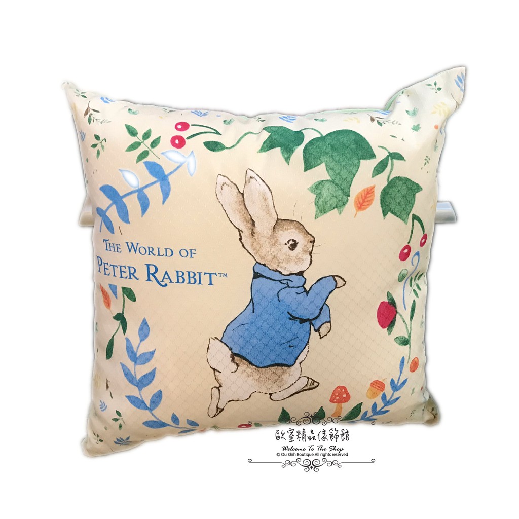 ~＊歐室精品傢飾館＊~Peter Rabbit 彼得兔 比得兔 鄉村綠 田園 跑兔 午睡枕 抱枕 枕頭 靠枕~新款上市~