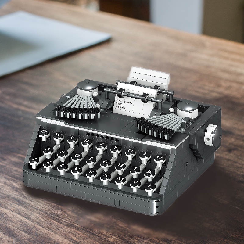 ✥樂高打字機復古打印機成年人高難度拼裝積木益智玩具男女生日禮物5314
