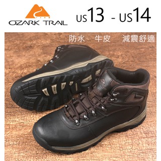 K137 US13 - US14 , 美國ozark trail 防水牛皮減震登山鞋,工作鞋,大腳,大尺