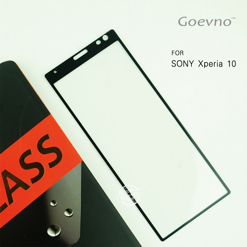 Goevno SONY Xperia 10 / 10 Plus 滿版玻璃貼 黑色 全屏 滿版 鋼化膜 9H硬度 保護貼