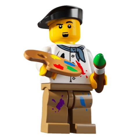 樂高 LEGO 8804 4代 人偶包 畫家 街頭畫家 二手
