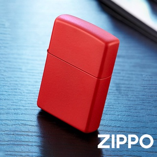 ZIPPO 紅色啞漆(素面)防風打火機 經典素面 官方正版 現貨 禮物 送禮 刻字 客製化 終身保固 233