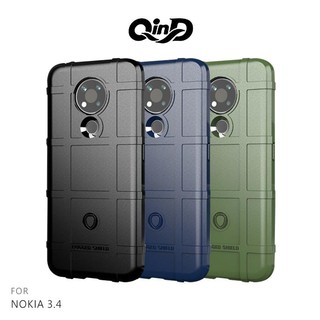 【妮可3C】QinD NOKIA 3.4 戰術護盾保護套 TPU 手機殼 鏡頭加高
