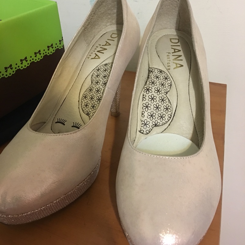 Diana 婚鞋 高跟鞋 粉色香檳色24.5號