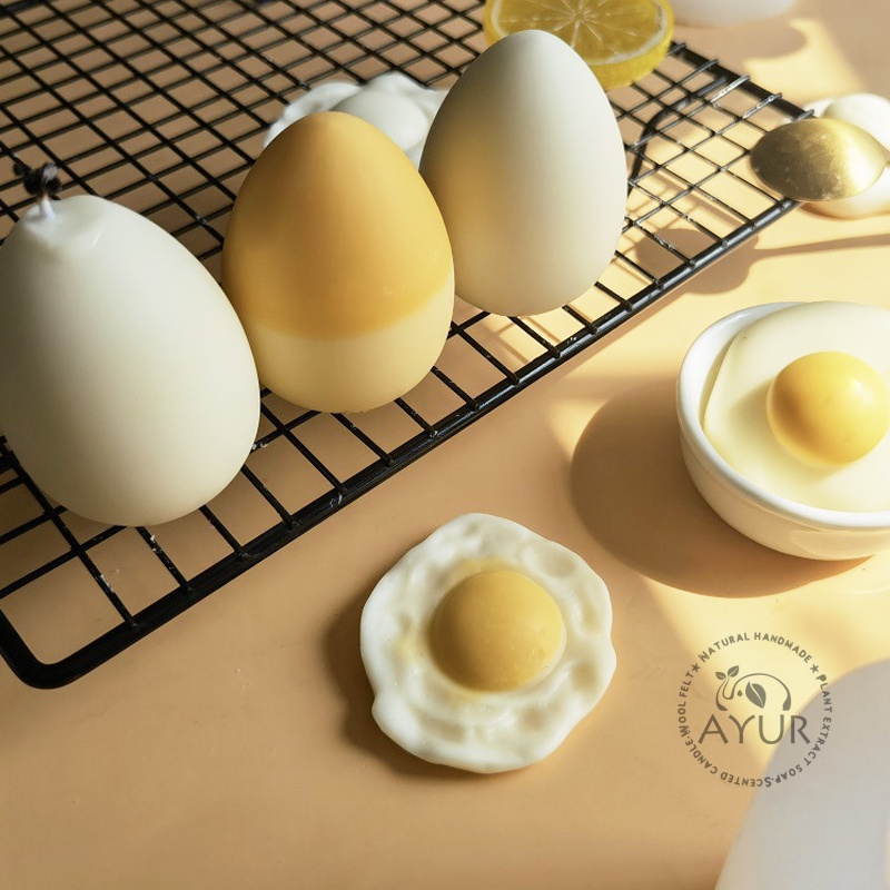 【AYUR】立體雞蛋 荷包蛋 食品級矽膠模具/冰塊模/手工皂模/蠟燭模/立體模/法式慕斯模/巧克力模/翻糖
