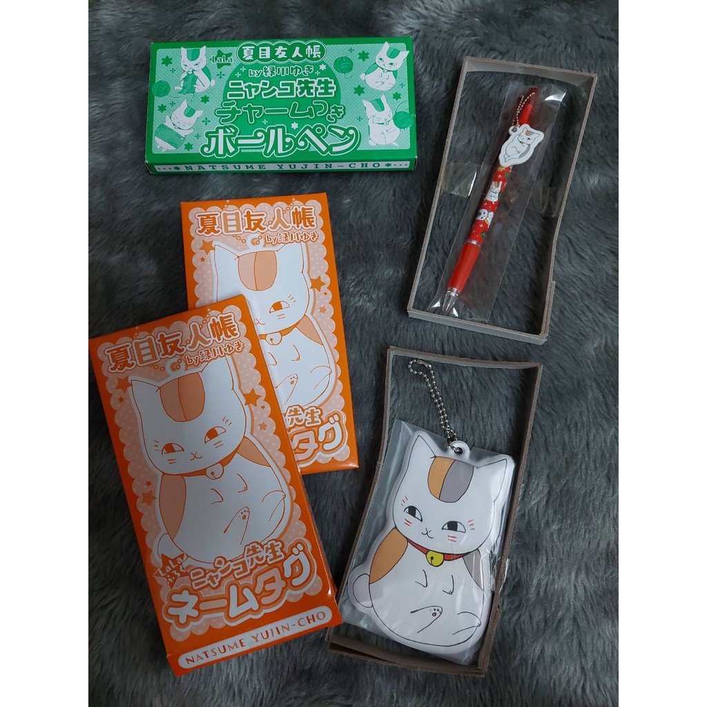 夏目友人帳 貓咪老師造型票卡夾/貓咪老師吊飾原子筆/貓咪老師胸章/貓咪老師資料夾/貓咪老師大紙袋