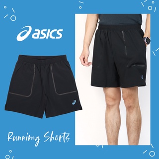 Asics 短褲 Cooling Run 男款 黑 涼感 透氣 彈性 無縫 開衩 跑步【ACS】 2011C736001