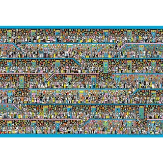 拼圖專賣店 日本進口拼圖 M81-734 (1000片迷你 Where's Wally？ 時光走廊)