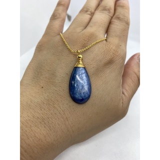 D3502天然寶石原礦/藍晶石 藍晶 水滴💧墜飾 項鍊