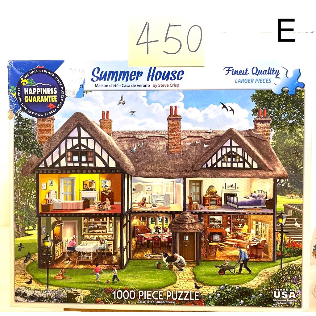 【拼圖】White Mountain Puzzles Summer House_1000片拼圖_美國製(二手良品)