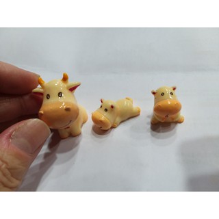 【臺灣現貨速發】黃色小牛 小乳牛｜公仔 多肉植物 迷你園藝 盆栽裝飾 微景觀擺件 造景裝飾公仔