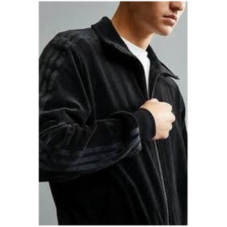 二手adidas originals Velour Beckenbauer 全黑天鵝絨外套