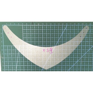 膠板賣場-三角領巾款-寵物圍兜版型/厚度0.4mm霧面PP膠板.塑膠型版耐用不變形