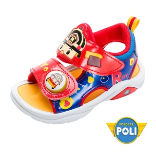 救援小英雄 波力POLI-羅伊 童鞋 電燈涼鞋 紅色/POKT21102/K Shoe Plaza